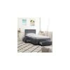 Marque Generique Lit LUGANO 90x190 + 1 Sommier + 2 Tiroirs / Gris Foncé -Talamo Magasin 0314 50 z