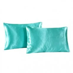 Marque Generique 1 Paire De Taies D'oreiller Soyeuses De Luxe Couleur Unie Taille Stand... -Talamo Magasin 1 paire de taies doreiller soyeuses de luxe couleur unie taille standard 20x26 lac bleu 9062359 23618559 1140x1140
