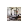 Marque Generique Lit Double à Baldaquin ROMANCE 160x200 / Noir -Talamo Magasin 1301 16z 3 net z