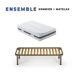 King Of Dreams Lot De 2 Matelas 90x200 X 23 Cm + 2 Sommiers + Pieds Offerts Avec Late...