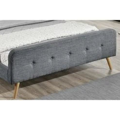 CONCEPT USINE Lit Lanka - Cadre De Lit Scandinave Gris Foncé Avec Pieds En Bois - 1... -Talamo Magasin 1510830754 lit lanka3 1500x1500 1