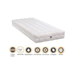 Nuits D'Or Matelas Mémoire De Forme + Alèse 70x190 X 23 Cm Très Ferme + Oreill...
