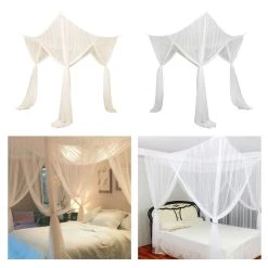 Marque Generique 2 Pcs UE Style 4 Coin Post Suspendus Lit Canopée Simple