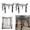 Marque Generique 2pcs Noir 4 Poteaux De Lit à Baldaquin Drapé Cantonnière Fine Maill... 2 Marque Generique 2pcs Noir 4 Poteaux De Lit à Baldaquin Drapé Cantonnière Fine Maill... -Talamo Magasin 19511701 12 image