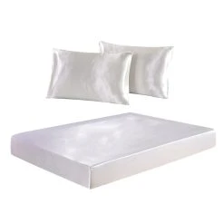 Marque Generique Taie D'oreiller Soyeuse 1 Paire (20 '' X26 "") Et Drap De Lit (60"" X8...