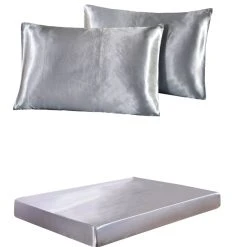 Marque Generique Housse De Taie D'oreiller Soyeuse + Ensemble De Draps Décor De Chambr... 10 Marque Generique Housse De Taie D'oreiller Soyeuse + Ensemble De Draps Décor De Chambr... -Talamo Magasin 19517336 17 image 1