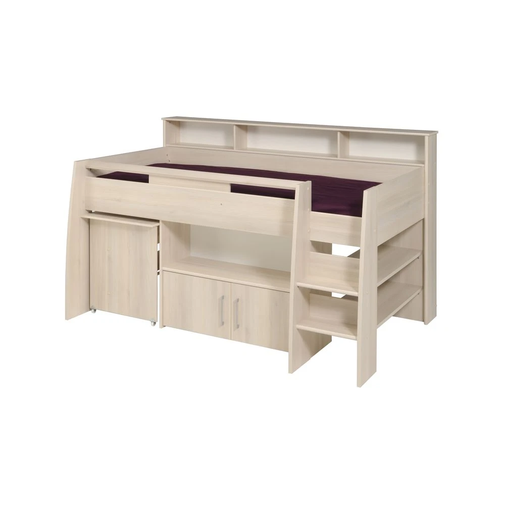 BUT Lit Combiné 90x200 Cm SWAN Avec Sommier Acacia Clair 3 BUT Lit Combiné 90x200 Cm SWAN Avec Sommier Acacia Clair