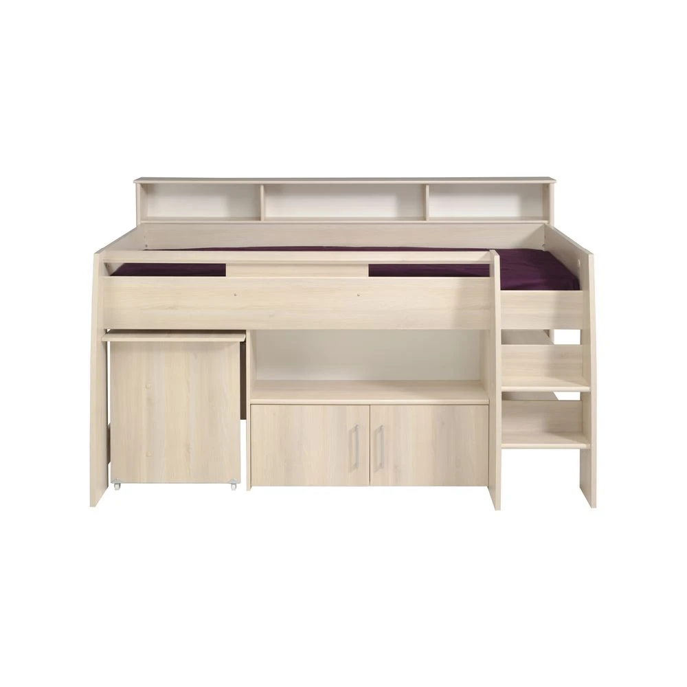 BUT Lit Combiné 90x200 Cm SWAN Avec Sommier Acacia Clair 5 BUT Lit Combiné 90x200 Cm SWAN Avec Sommier Acacia Clair – Image 3