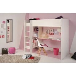 BUT Lit Mezzanine 90x200 Cm BILLY Avec Bureau Et étagères De Rangement B... -Talamo Magasin 2223 lsur smoozy 0580 chai f