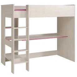 BUT Lit Mezzanine 90x200 Cm BILLY Avec Bureau Et étagères De Rangement B...