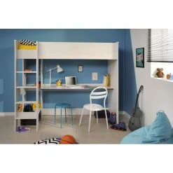 BUT Lit Mezzanine 90x200 Cm BILLY Avec Bureau Et étagères De Rangement B... -Talamo Magasin 2223 lsur smoozy chai f b