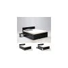 Marque Generique Lit Double XENIA 140x190 + 2 Chevets + 2 Tiroirs / Noir 1 Marque Generique Lit Double XENIA 140x190 + 2 Chevets + 2 Tiroirs / Noir -Talamo Magasin 2281 37 net z