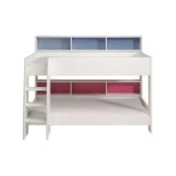 BUT Lit Superposé 2x90x200 Cm CLEO Blanc -Talamo Magasin 2344 lis1 leo f