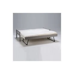 Marque Generique Lit Gigogne JUSTIN 90x200 + 2 Sommiers + 1 Tiroir-lit / Gris -Talamo Magasin 2390 44z 3 z