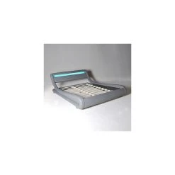 Marque Generique Lit WAVE 160x200 LEDS Intégrées + 1 Sommier / Gris -Talamo Magasin 2746 42 3 net z