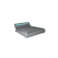 Marque Generique Lit WAVE 160x200 LEDS Intégrées + 1 Sommier / Gris -Talamo Magasin 2746 42 4 net z