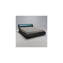 Marque Generique Lit Coffre SURF 140x190 LEDS Intégrées + 1 Sommier / Noir -Talamo Magasin 2751 16 1 net z