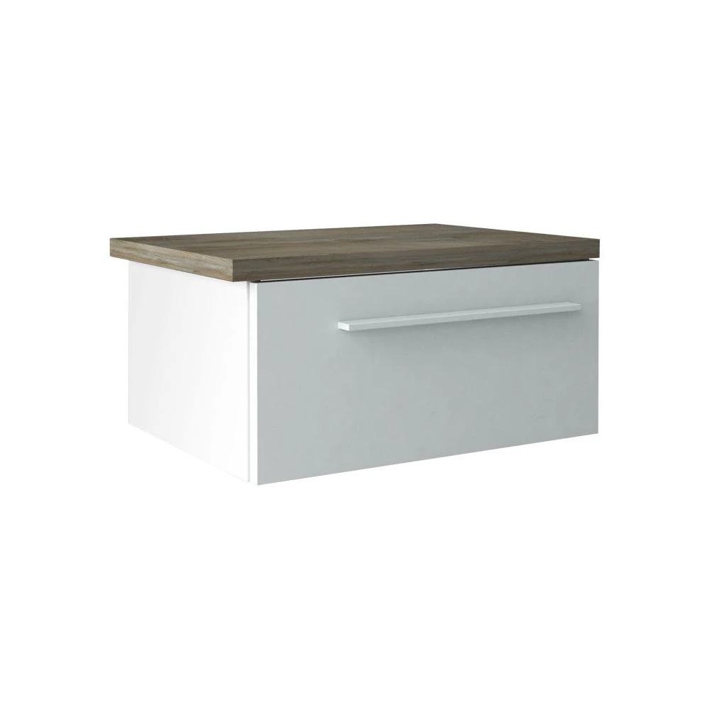 Tousmesmeubles Cadre + Tête De Lit 160*200 + Chevets Chêne Délavé/Blanc Mat - FLO... 6 Tousmesmeubles Cadre + Tête De Lit 160*200 + Chevets Chêne Délavé/Blanc Mat - FLO... – Image 4