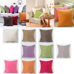 Marque Generique Taie D'oreiller Couleur Velours Côtelé Canapé Carré Housse De Cous... 10 Marque Generique Taie D'oreiller Couleur Velours Côtelé Canapé Carré Housse De Cous... -Talamo Magasin 53038255 4 image