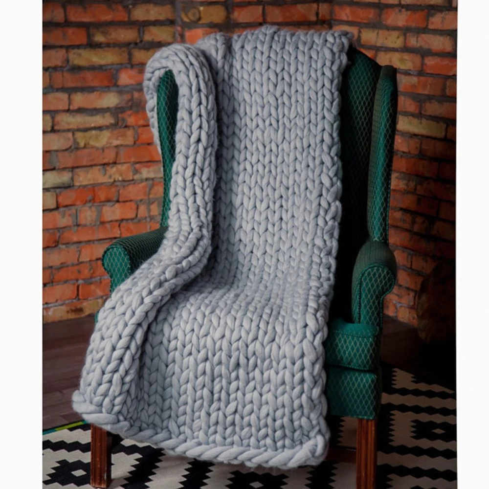 Marque Generique New Fait Main Chunky Tricoté Couverture Laine épaisse Ligne Décor ?... 6 Marque Generique New Fait Main Chunky Tricoté Couverture Laine épaisse Ligne Décor ?... – Image 4