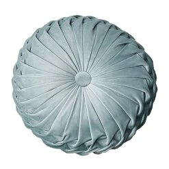 Marque Generique Pintuck Oreiller Rond Coussin De Sol Pour Chaise Canapé Bleu-Peluche -Talamo Magasin 60029057 3 image