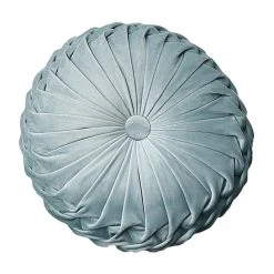 Marque Generique Pintuck Oreiller Rond Coussin De Sol Pour Chaise Canapé Bleu-Peluche -Talamo Magasin 60029057 4 image