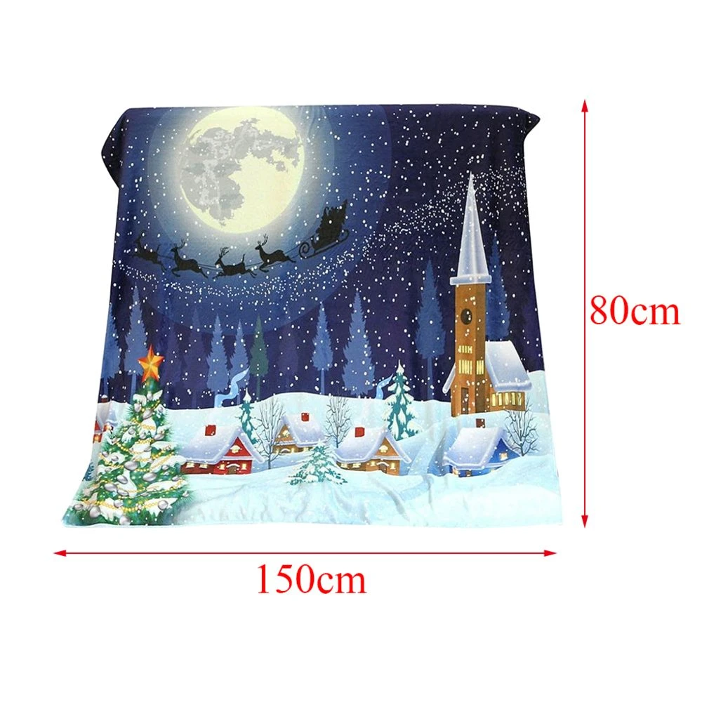 Marque Generique Couverture De Noël Double Molleton W / Xmas Impression Doux Chaud Can... 4 Marque Generique Couverture De Noël Double Molleton W / Xmas Impression Doux Chaud Can... – Image 2