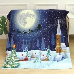 Marque Generique Couverture De Noël Double Molleton W / Xmas Impression Doux Chaud Can... 9 Marque Generique Couverture De Noël Double Molleton W / Xmas Impression Doux Chaud Can... -Talamo Magasin 64008262 7 image