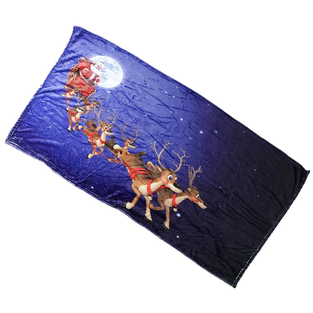 Marque Generique Couverture De Noël Double Molleton W / Xmas Impression Doux Chaud Can... 7 Marque Generique Couverture De Noël Double Molleton W / Xmas Impression Doux Chaud Can... – Image 5