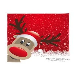 Marque Generique Impression Numérique Flanelle Couverture Lit Jeter Canapé Rudolf 150... -Talamo Magasin 72005913 1 image