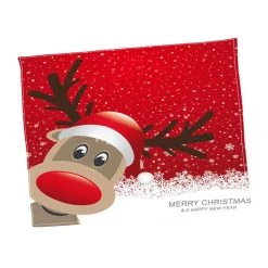 Marque Generique Impression Numérique Flanelle Couverture Lit Jeter Canapé Rudolf 150... -Talamo Magasin 72005913 4 image