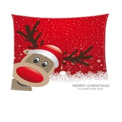 Marque Generique Impression Numérique Flanelle Couverture Lit Jeter Canapé Rudolf 150... -Talamo Magasin 72005914 3 image