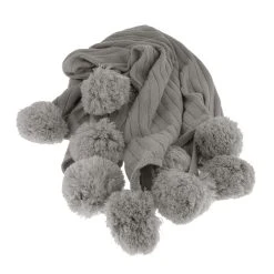 Marque Generique Couverture De Jet De Sofa De Coton De 100% Avec Les Glands De Boule Le... -Talamo Magasin 72011965 3 image