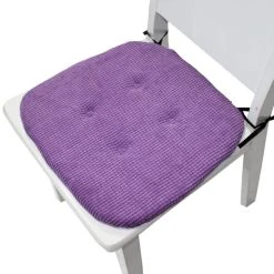 Marque Generique Coussins De Chaise Carrés En Coton Avec Attaches Coussins De Siège M... -Talamo Magasin 72013085 4 image