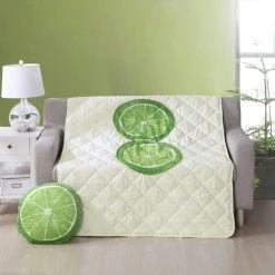 Marque Generique Motif De Fruits Imprimé Coussin Rembourré Coussin Couverture Lime -Talamo Magasin 72014048 18 image