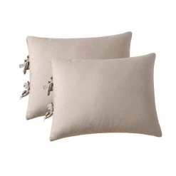 Marque Generique Taie De Coussin En Polyester De Couleur Unie Avec Attaches, 2 En 1 Bei... -Talamo Magasin 72021600 1 image