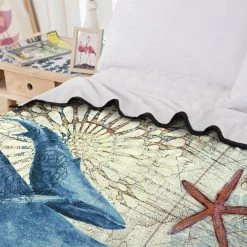 Marque Generique Beaux Animaux De Mer Tapis De Couverture Souple épaissir Peluche Coue... -Talamo Magasin 72022721 9 image