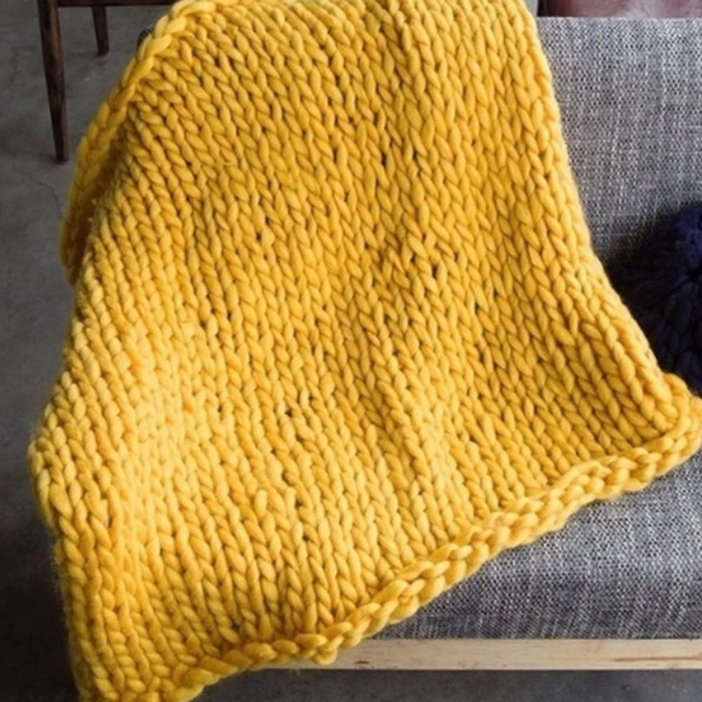 Marque Generique Couverture De Jet En Tricot Pour Canapé Lavable En Machine Jaune 4 Marque Generique Couverture De Jet En Tricot Pour Canapé Lavable En Machine Jaune – Image 2