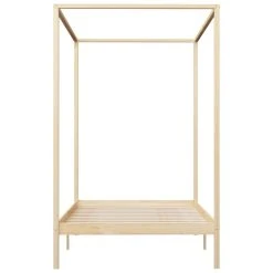VidaXL Cadre De Lit à Baldaquin Bois De Pin Massif 140 X 200 Cm 10 VidaXL Cadre De Lit à Baldaquin Bois De Pin Massif 140 X 200 Cm -Talamo Magasin 8719883677361 g en hd 2 1