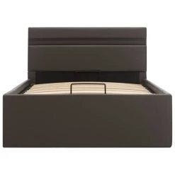 VidaXL Cadre De Lit à Rangement Avec LED Gris Similicuir 90x200 Cm 11 VidaXL Cadre De Lit à Rangement Avec LED Gris Similicuir 90x200 Cm -Talamo Magasin 8719883748221 g en hd 4