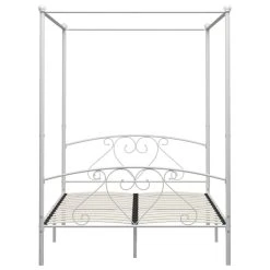 VidaXL Cadre De Lit à Baldaquin Blanc Métal 160 X 200 Cm -Talamo Magasin 8719883783451 g en hd 2
