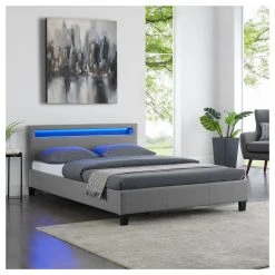 IDIMEX Lit Double Pour Adulte RIOJA Avec Sommier 140x190 Cm 2 Places 2 Person... -Talamo Magasin 94934 1