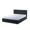 SANS MARQUE BAHIA Lit Coffre Adulte Contemporain Simili Noir + Sommier - L 140 X L...