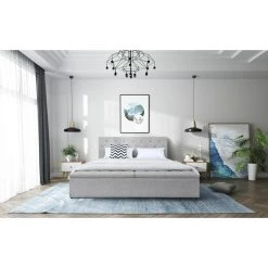 Fournier Decoration Boxy Lit Lin Gris Clair 140x190 Cm 2 Coffres De Rangement -Talamo Magasin boxy lit lin gris clair 140x190 cm 2 coffres de rangement 8552179 21742369 1140x1140