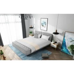 Fournier Decoration Boxy Lit Lin Gris Clair 140x190 Cm 2 Coffres De Rangement -Talamo Magasin boxy lit lin gris clair 140x190 cm 2 coffres de rangement 8552179 21742371 1140x1140