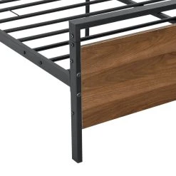 En.casa Cadre De Lit Double Finse En Métal 140 X 200 Cm Noir Mat Effet Noyer ... -Talamo Magasin cadre de lit double finse en metal 140 x 200 cm noir mat effet noyer encasa 11507004 30110774 1140x1140