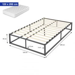 Ml-design Cadre De Lit En Acier Sommier à Lattes Anthracite Chambre à Coucher ... 11 Ml-design Cadre De Lit En Acier Sommier à Lattes Anthracite Chambre à Coucher ... -Talamo Magasin cadre de lit en acier sommier a lattes anthracite chambre a coucher 120 x 200 cm 10954238 28612992 1140x1140