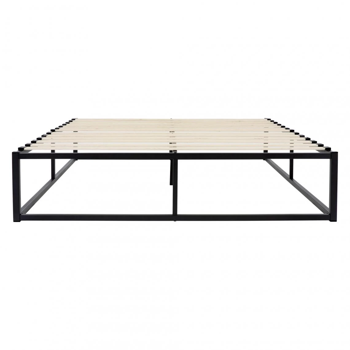 ECD GERMANY Cadre De Lit En Acier Sommier à Lattes Noir Moderne Chambre à Couche... 4 ECD GERMANY Cadre De Lit En Acier Sommier à Lattes Noir Moderne Chambre à Couche... – Image 2