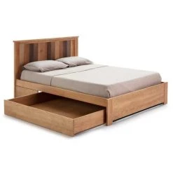 Tousmesmeubles Cadre + Tête De Lit 140*190 Cm Avec Tiroir Bois - NANATI -Talamo Magasin cadre tete de lit 140190 cm avec tiroir bois nanati 12259390 32616306 1140x1140