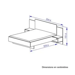 Tousmesmeubles Cadre + Tête De Lit 160*200 + Chevets Chêne/Noir - FIP 9 Tousmesmeubles Cadre + Tête De Lit 160*200 + Chevets Chêne/Noir - FIP -Talamo Magasin cadre tete de lit 160200 chevets chenenoir fip 12259360 32616194 1140x1140